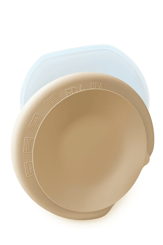 Tallerken m/lokk beige