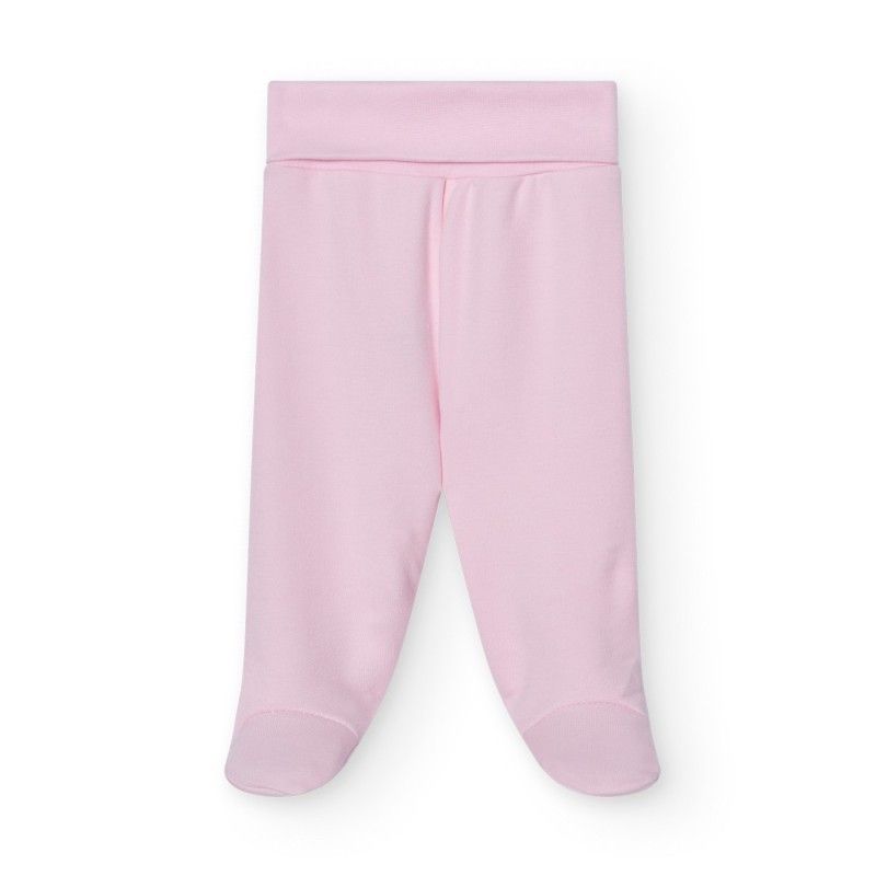 Høytlivsbukse med fot - rosa